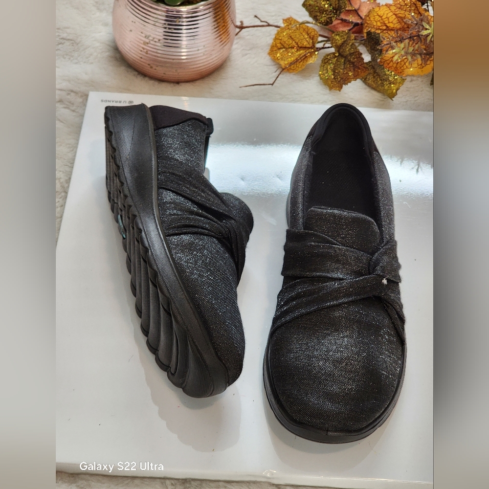 Bzees Black Slip-On Shoes